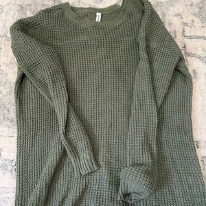 Olive light cable knit sweater